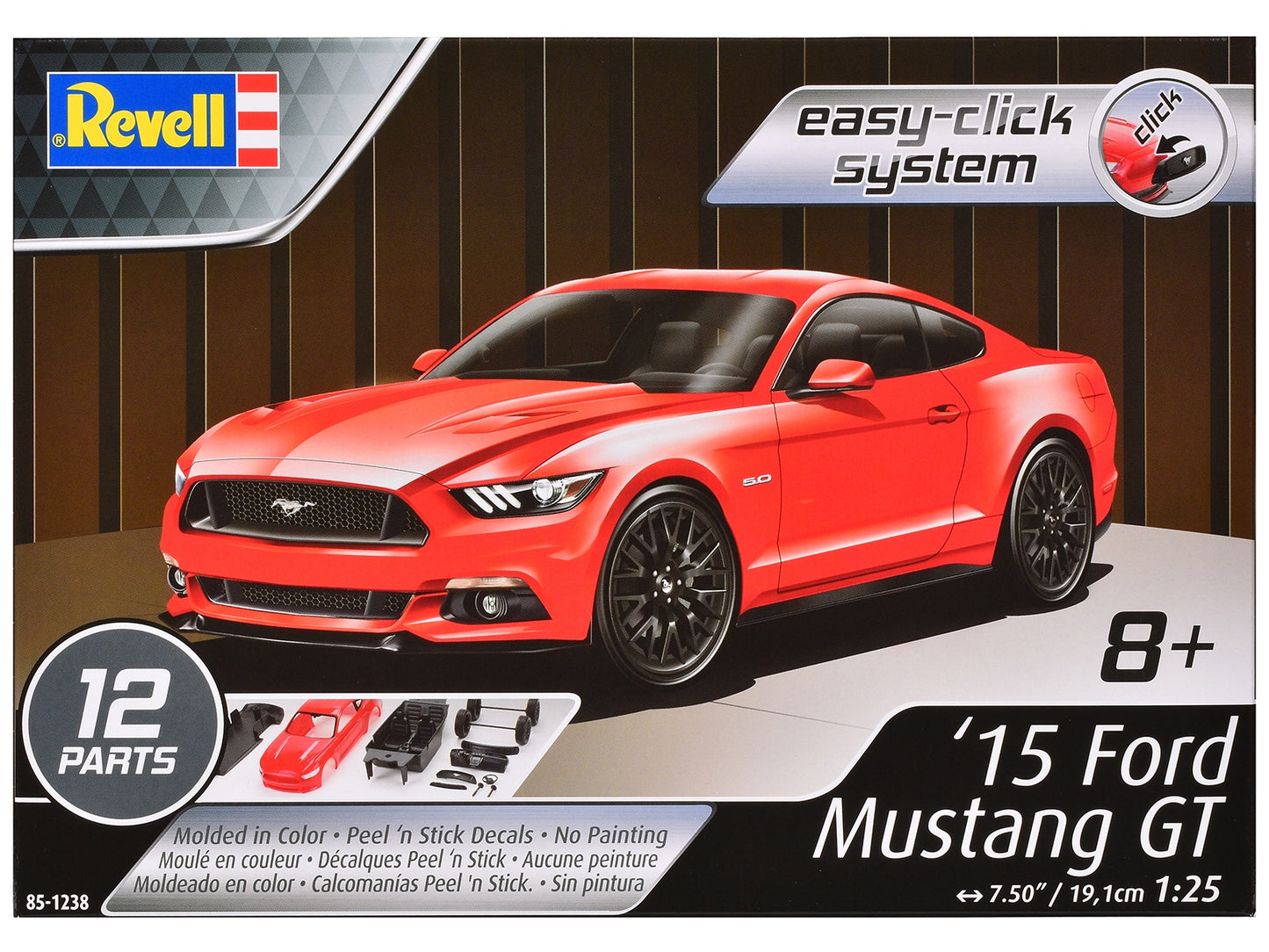 Level 2 Easy-Click Model Kit 2015 Ford Mustang GT 1/25 Scale - Premium Model Kits(To Built) from Revell - Just $51.29! Shop now at Rapidvehicles