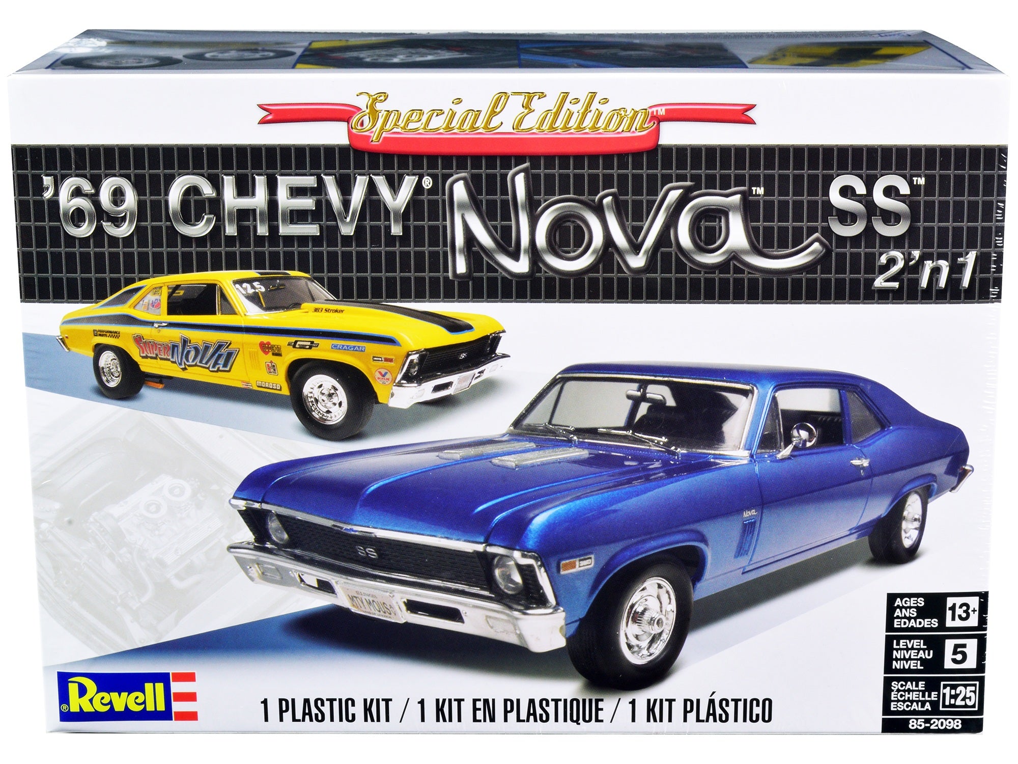 Level 5 Model Kit 1969 Chevrolet Nova SS "Special Edition" 2-in-1 Kit 1/25 Scale Model by Revell - Premium Model Kits(To Built) from Revell - Just $59.77! Shop now at Rapidvehicles