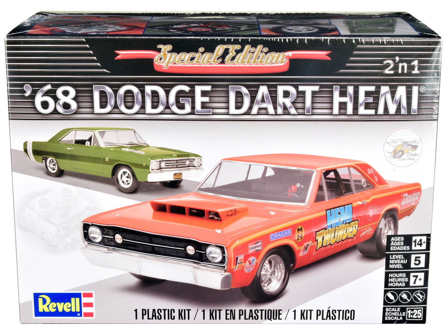 Level 5 Model Kit 1968 Dodge Dart HEMI 2-in-1 Kit 1/25 Scale