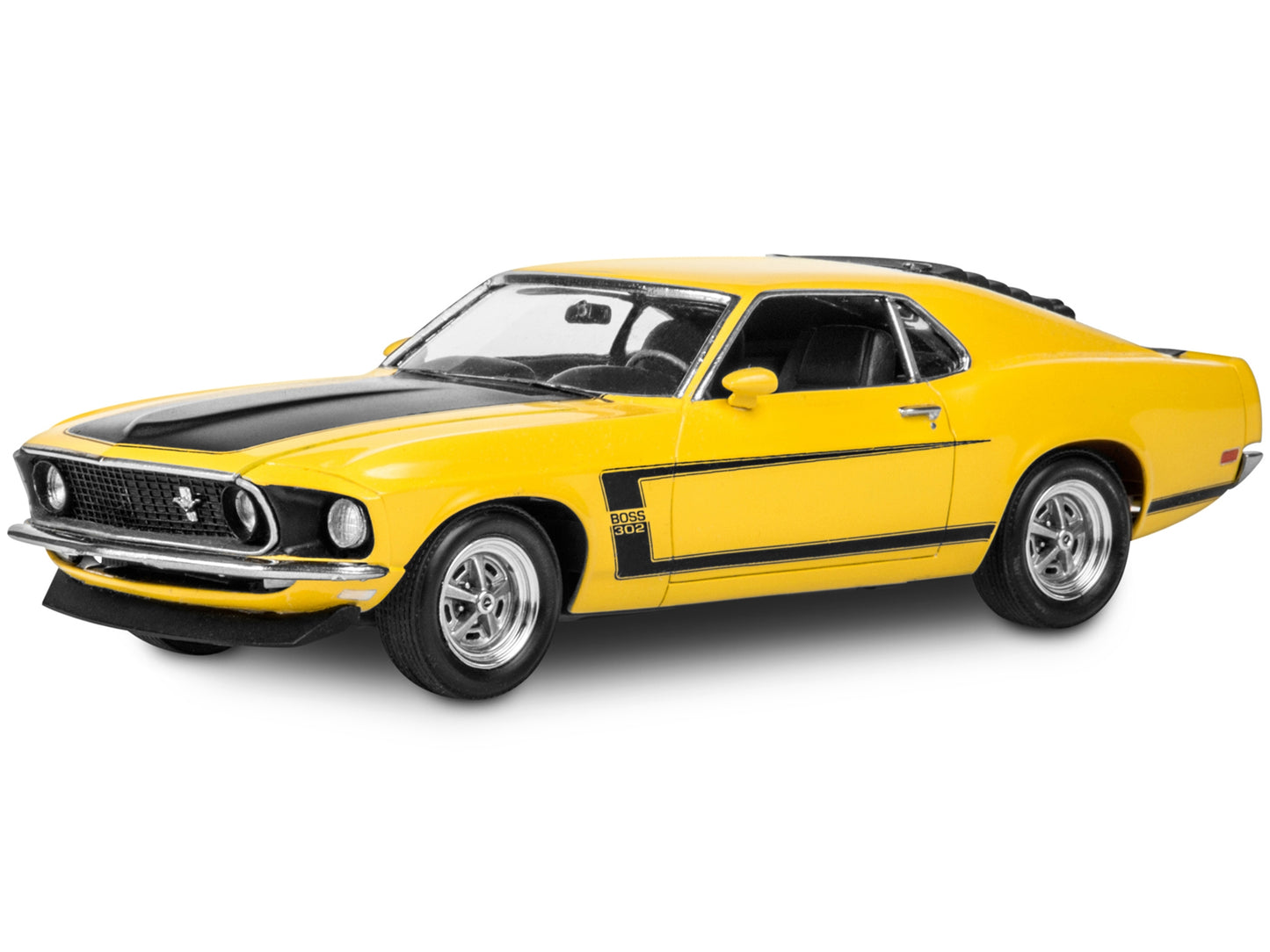 Level 4 Model Kit 1969 Ford Mustang Boss 302 1/25 Scale Model by