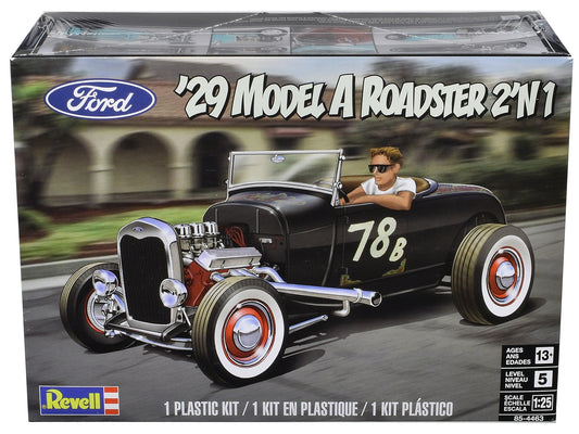 Level 5 Model Kit 1929 Ford Model A Roadster 2-in-1 Kit 1/25 - Premium Ford Models from Revell - Just $51.29! Shop now at Rapidvehicles