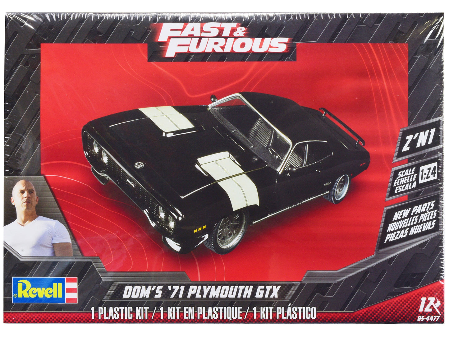 Level 4 Model Kit Dom's 1971 Plymouth GTX "Fast & Furious" 1/24 - Premium Model Kits(To Built) from Revell - Just $46.99! Shop now at Rapidvehicles