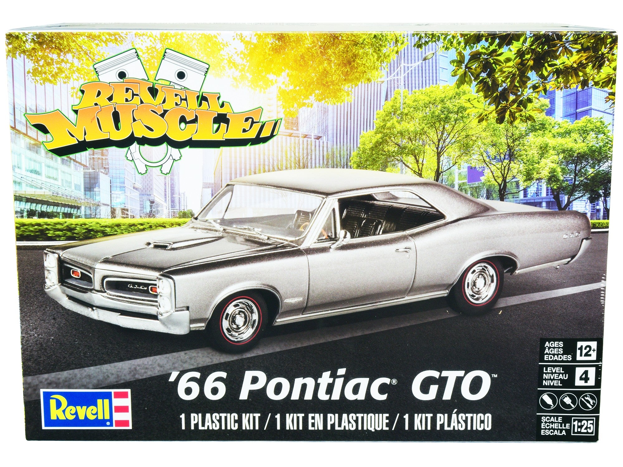 Level 4 Model Kit 1966 Pontiac GTO "Revell Muscle" Series 1/25 Scale Model Car by Revell - Premium Pontiac Models from Revell - Just $53.99! Shop now at Rapidvehicles