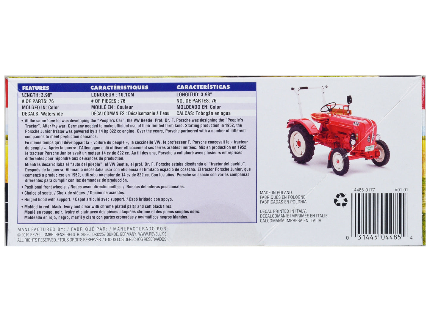 Level 4 Model Kit Porsche Diesel Junior 108 Tractor "Farm Tractor - Premium Porsche Models from Revell - Just $48.56! Shop now at Rapidvehicles