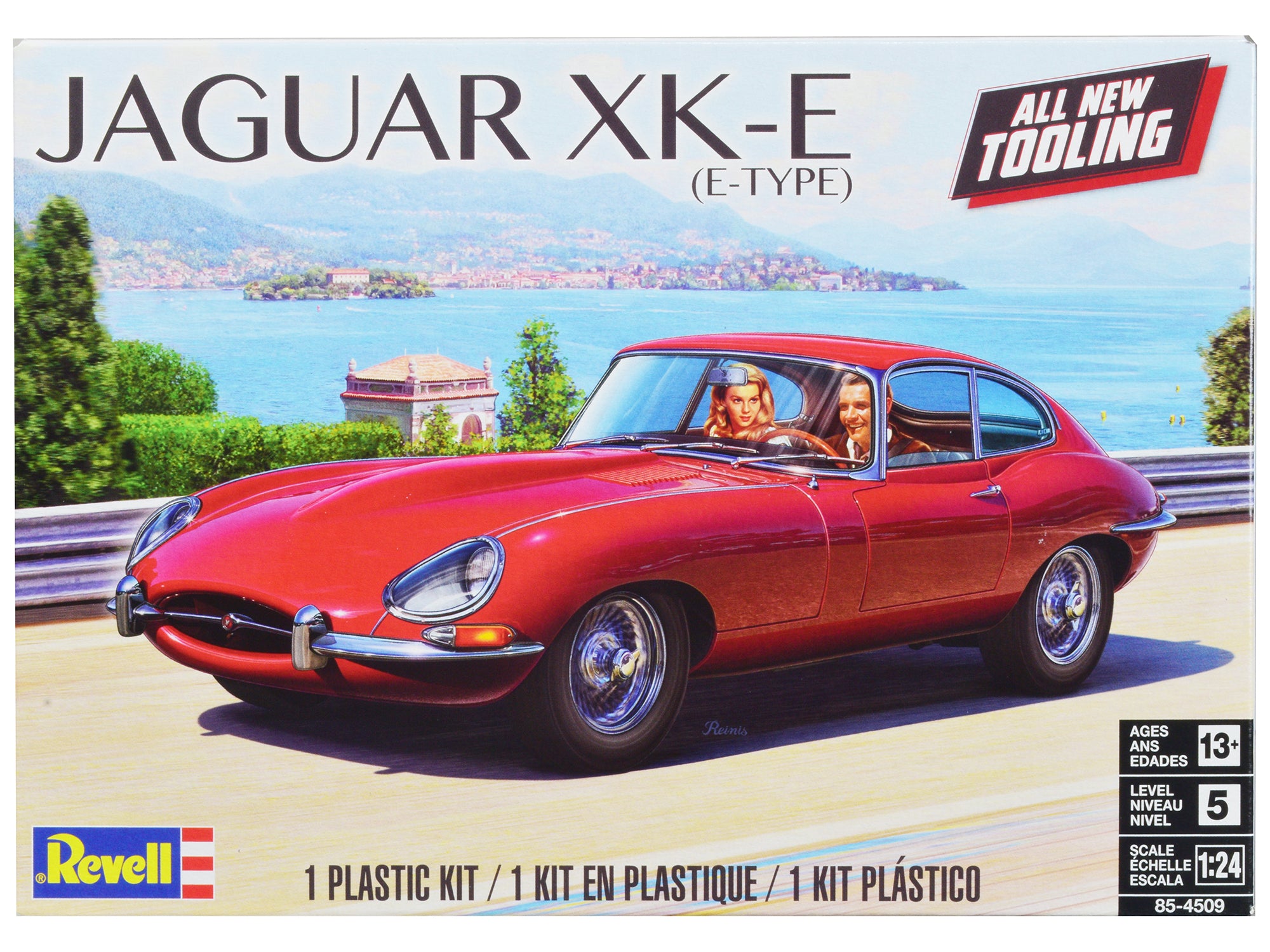 Level 5 Model Kit Jaguar XK-E (E-Type) 1/24 Scale Model by Revell free shipping USA