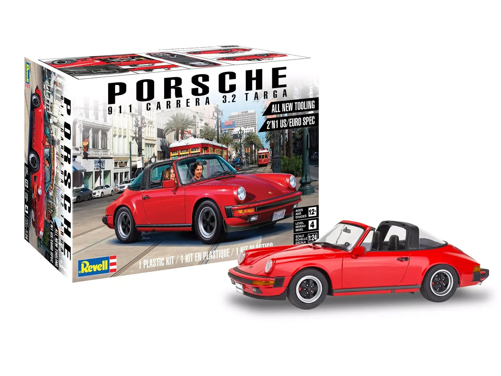 Level 4 Model Kit Porsche 911 Carrera 3.2 Targa 2-in-1 Kit 1/24 - Premium Porsche Models from Revell - Just $65.99! Shop now at Rapidvehicles