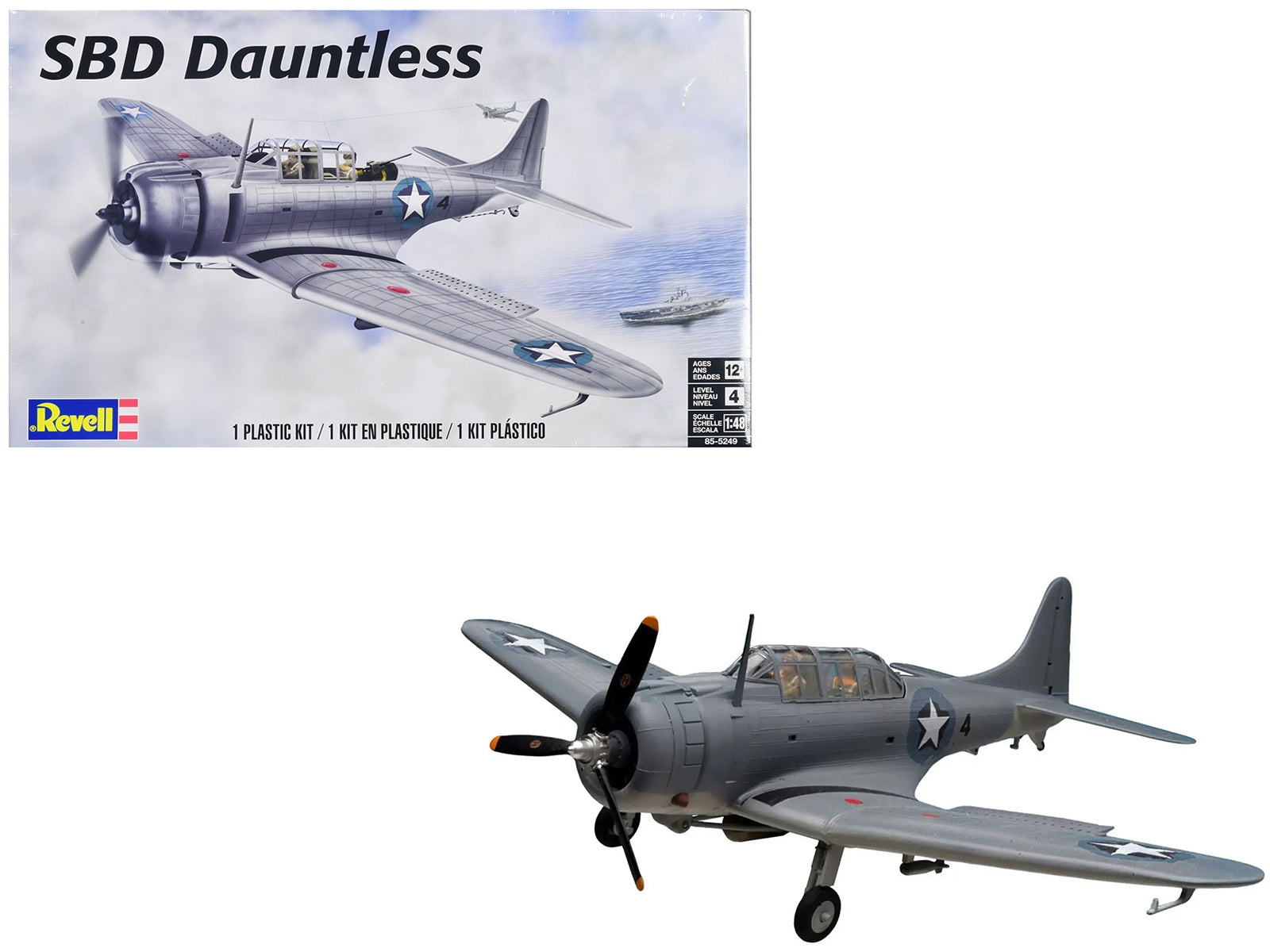 Level 4 Model Kit Douglas SBD Dauntless Bomber Aircraft 1/48 Scale Model by Revell - Premium Douglas from Revell - Just $44.99! Shop now at Rapidvehicles