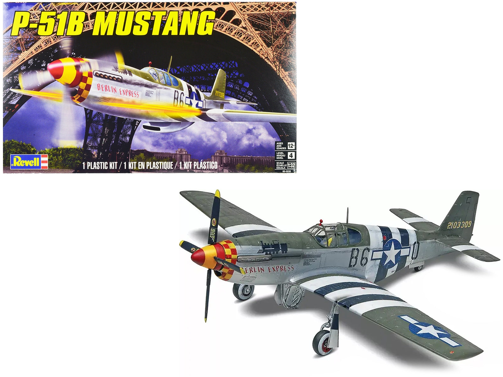 Level 4 Model Kit North American P-51B Mustang Fighter Aircraft 1/32 Scale Model by Revell - Premium Military Models from Revell - Just $62.99! Shop now at Rapidvehicles