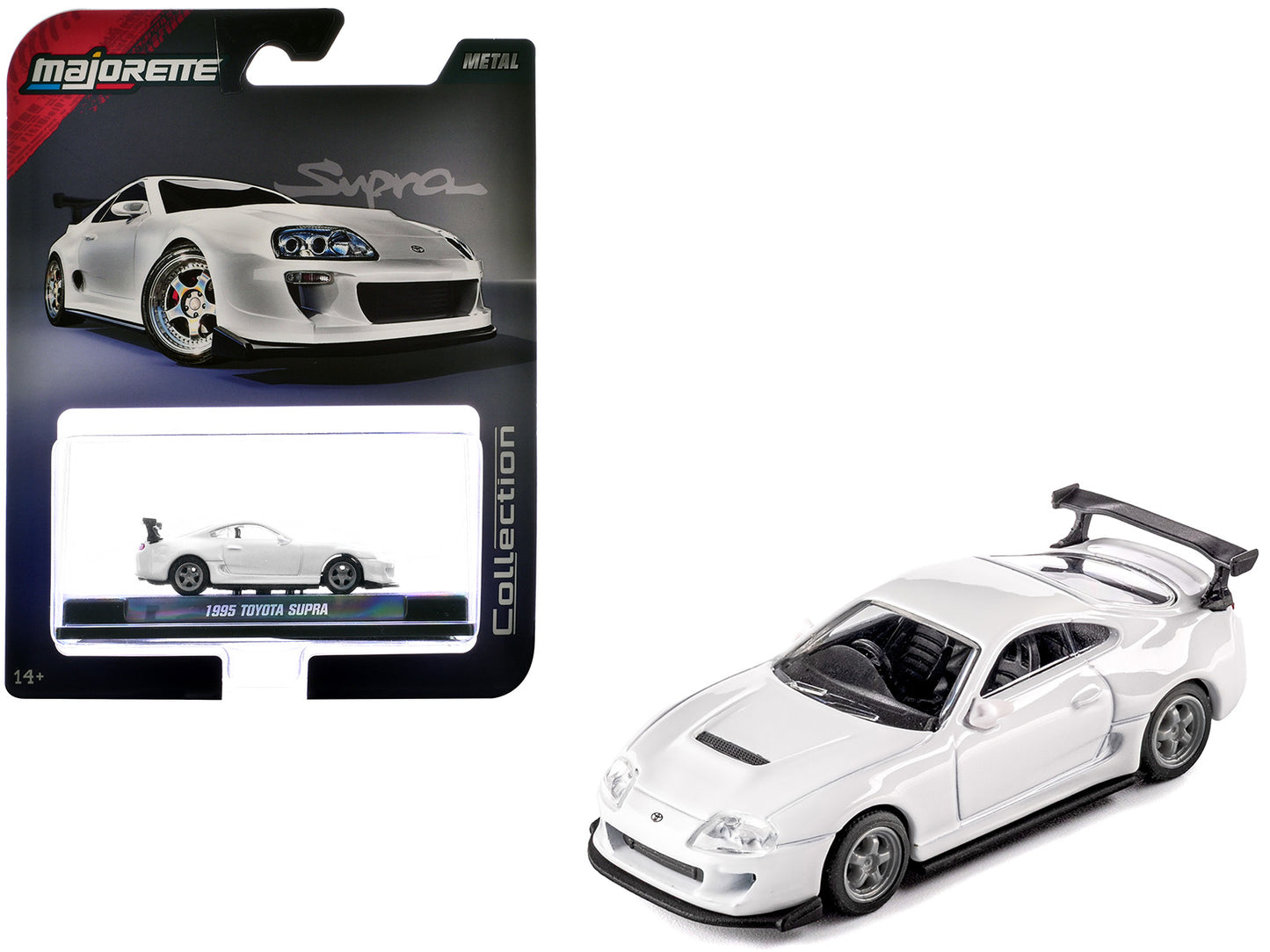 1995 Toyota Supra RHD (Right Hand Drive) White "Collection" Series 1/64 Diecast Model Car by Majorette