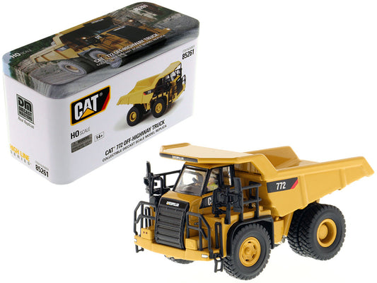 CAT Caterpillar 772 Off-Highway Dump Truck with Operator "High Line" Series 1/87 (HO) Scale Diecast Model by Diecast Masters free shipping USA