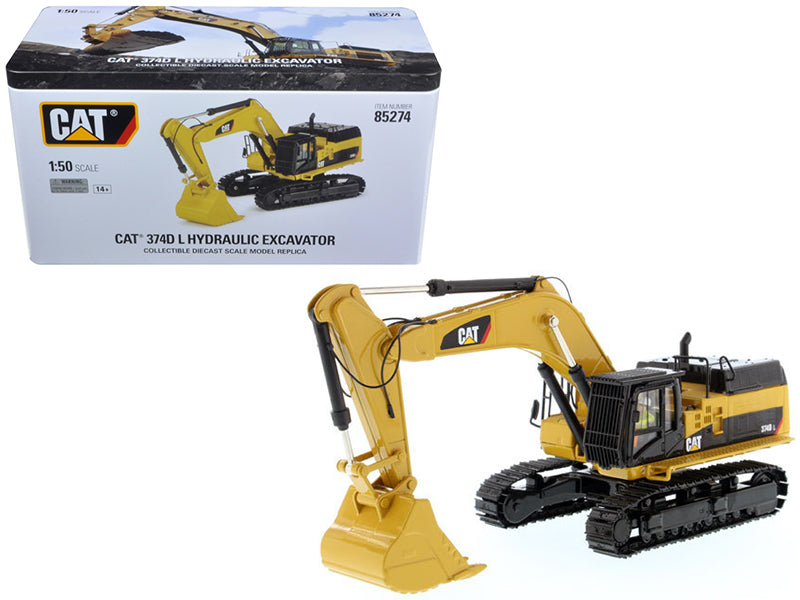 CAT Caterpillar 374D L Hydraulic Excavator with Operator "High Line" Series 1/50 Diecast Model by Diecast Masters free shipping USA