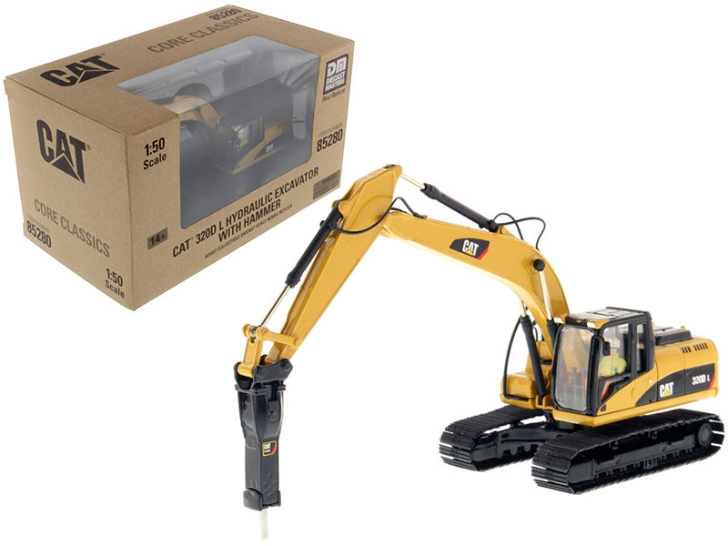 CAT Caterpillar 320D L Hydraulic Excavator with Hammer and - Premium Construction Models from Diecast Masters - Just $121.99! Shop now at Rapidvehicles