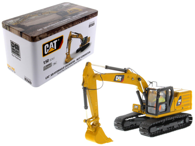 CAT Caterpillar 320 Hydraulic Excavator with Operator High Line Series 1/50 Diecast Model by Diecast Masters free shipping USA