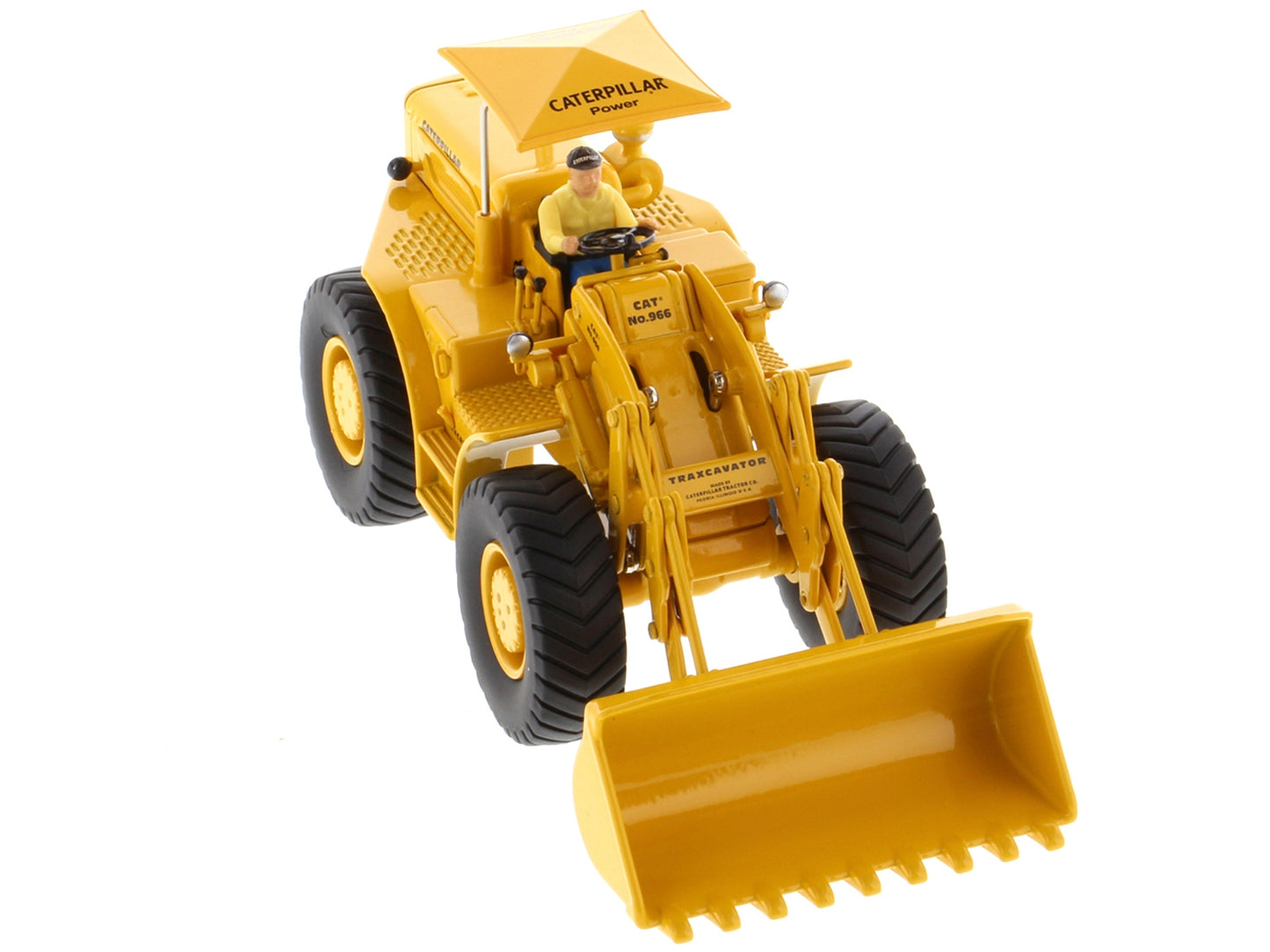 CAT Caterpillar 966A Wheel Loader Yellow with Operator "Vintage - Premium Construction Models from Diecast Masters - Just $145.99! Shop now at Rapidvehicles