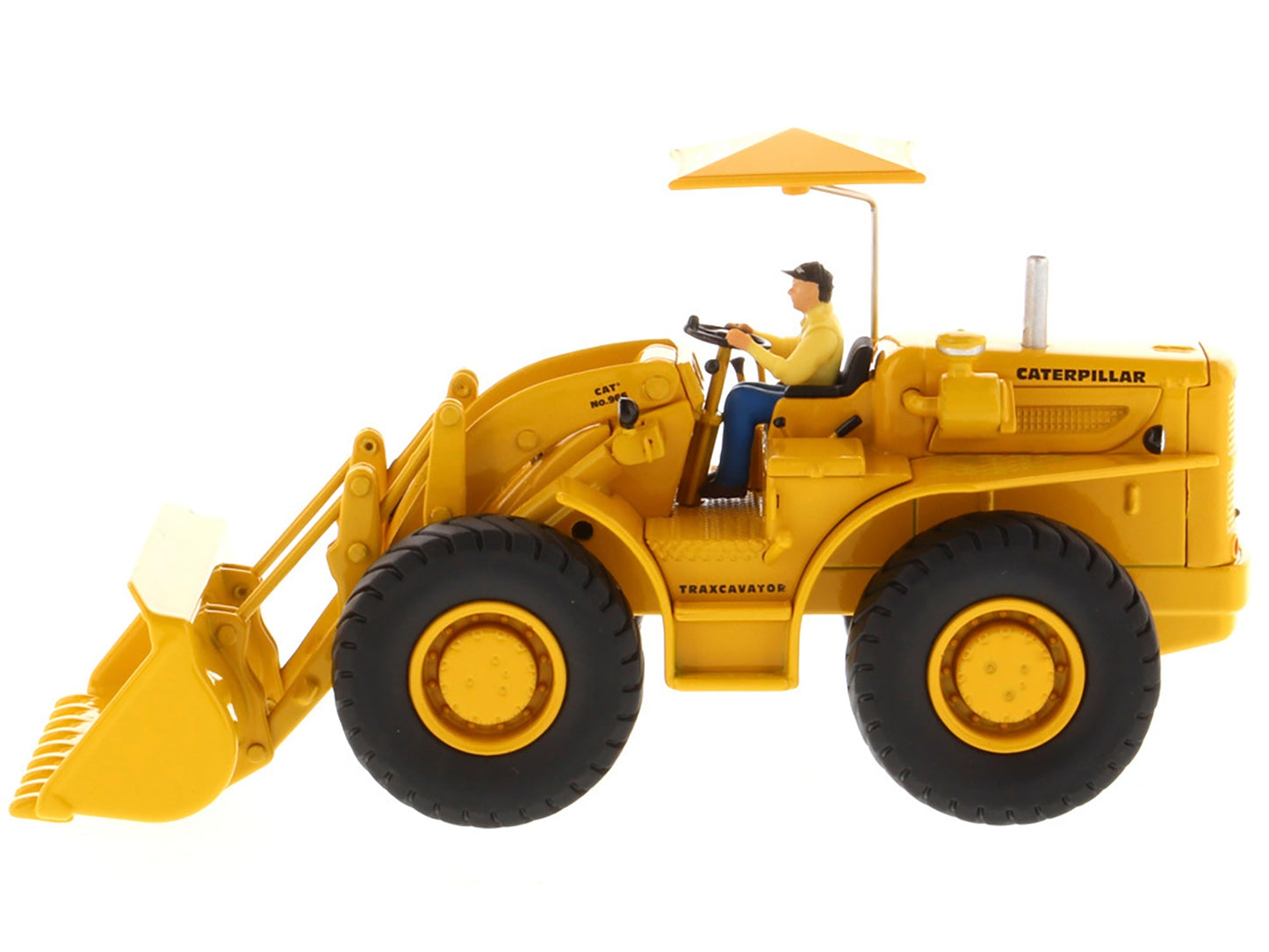 CAT Caterpillar 966A Wheel Loader Yellow with Operator "Vintage - Premium Construction Models from Diecast Masters - Just $145.99! Shop now at Rapidvehicles