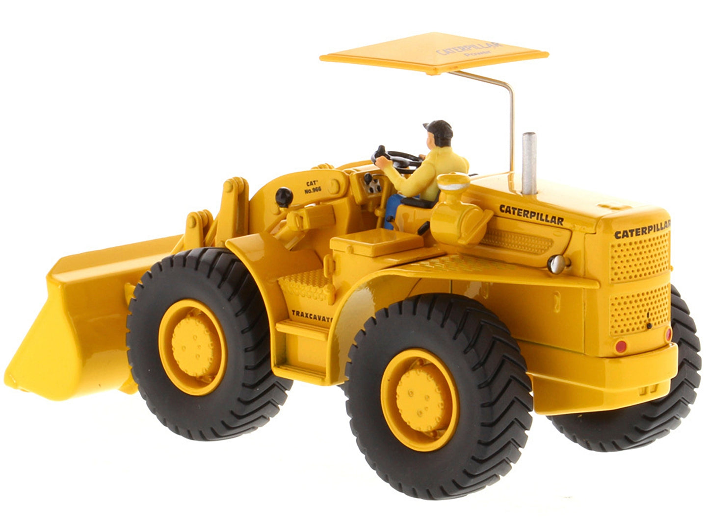 CAT Caterpillar 966A Wheel Loader Yellow with Operator "Vintage - Premium Construction Models from Diecast Masters - Just $145.99! Shop now at Rapidvehicles