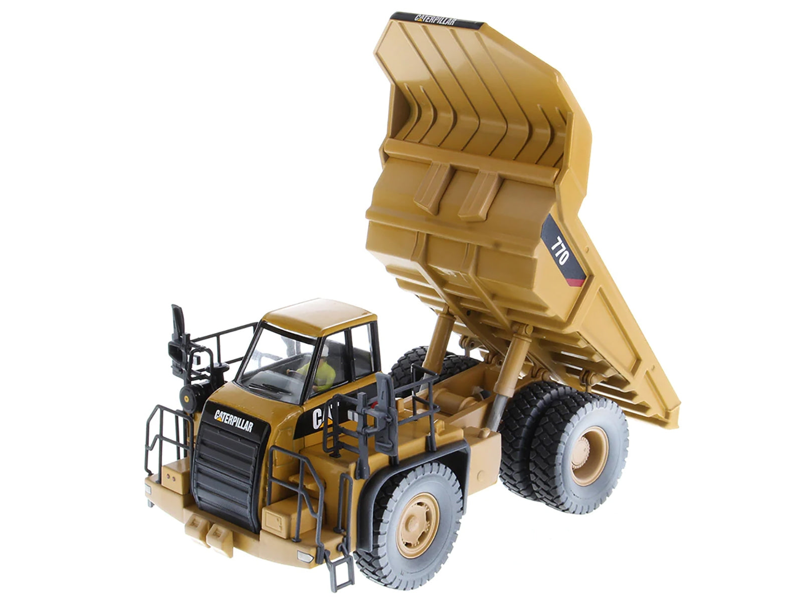 CAT Caterpillar 770 Off-Highway Truck Yellow (Weathered) with - Premium Construction Models from Diecast Masters - Just $224.99! Shop now at Rapidvehicles