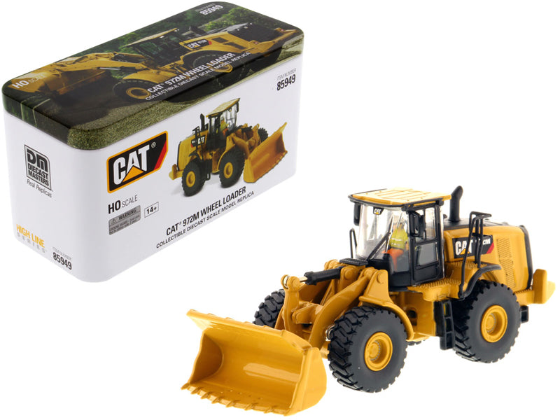 CAT Caterpillar 972M Wheel Loader with Operator "High Line" Series 1/87 (HO) Scale Diecast Model by Diecast Masters free shipping USA