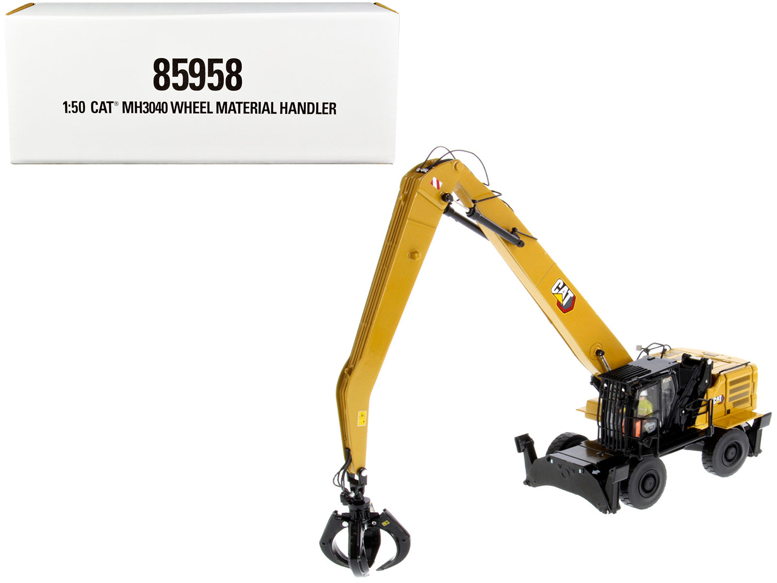 CAT Caterpillar MH3040 Wheel Material Handler with Operator "High Line Series" 1/50 Diecast Model by Diecast Masters free shipping USA