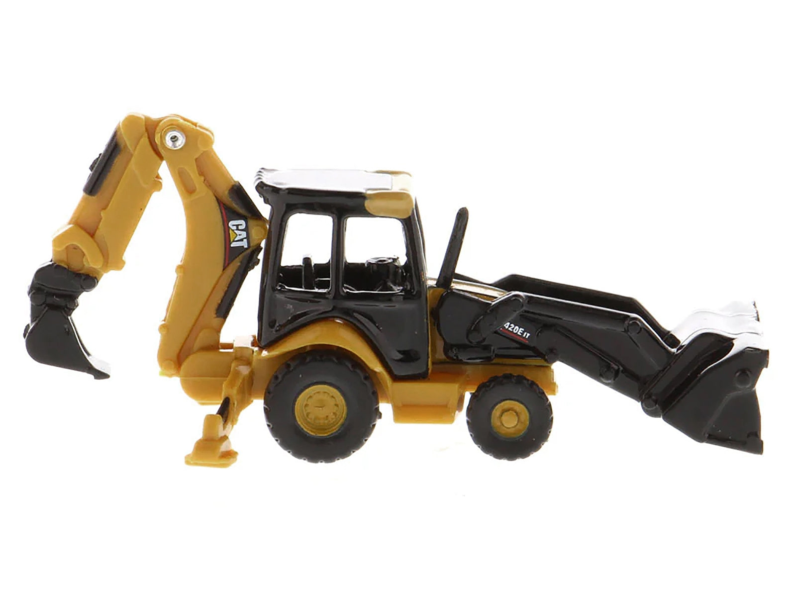 CAT Caterpillar 420E Backhoe Loader Yellow "Micro-Constructor" - Premium Construction Models from Diecast Masters - Just $23.45! Shop now at Rapidvehicles