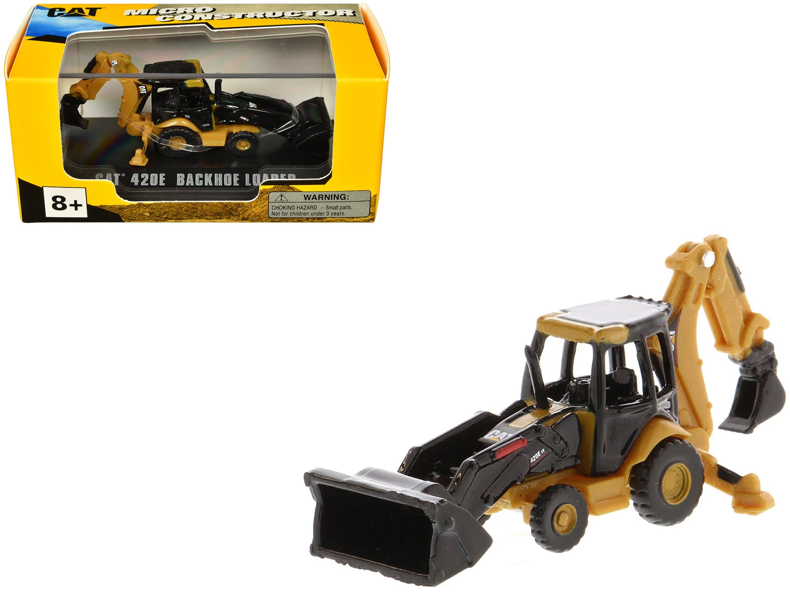 CAT Caterpillar 420E Backhoe Loader Yellow "Micro-Constructor" - Premium Construction Models from Diecast Masters - Just $23.45! Shop now at Rapidvehicles