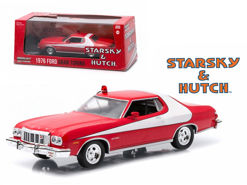 1976 Ford Gran Torino Red with White Stripe "Starsky and Hutch" - Premium Movie/TV Series Models from Greenlight - Just $42.23! Shop now at Rapidvehicles