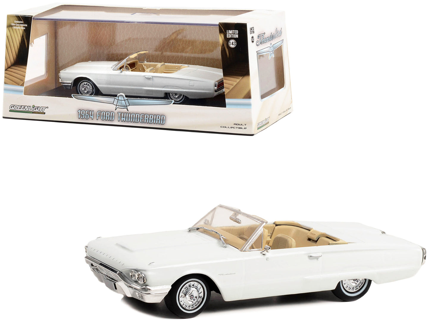 1964 Ford Thunderbird Convertible Wimbledon White 1/43 Diecast