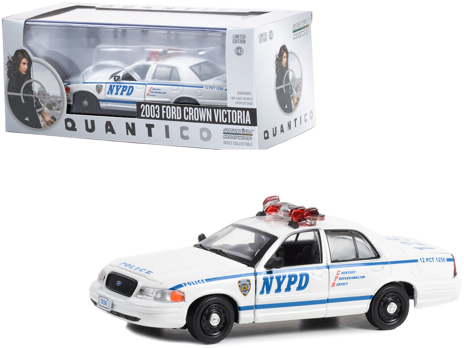 2003 Ford Crown Victoria Police Interceptor NYPD (New York City Police Dept) White "Quantico" (2015-2018) TV Series 1/43 Diecast Model Car by Greenlight - Premium Movie/TV Series Models from Greenlight - Just $39.99! Shop now at Rapidvehicles