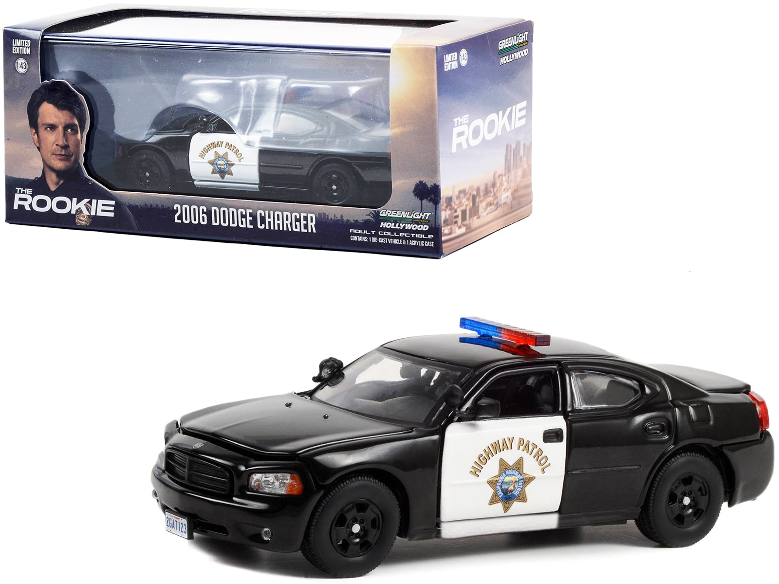 2006 Dodge Charger Police CHP (California Highway Patrol) Black "The Rookie" (2018-Current) TV Series 1/43 Diecast Model Car by Greenlight - Premium Movie/TV Series Models from Greenlight - Just $34.99! Shop now at Rapidvehicles