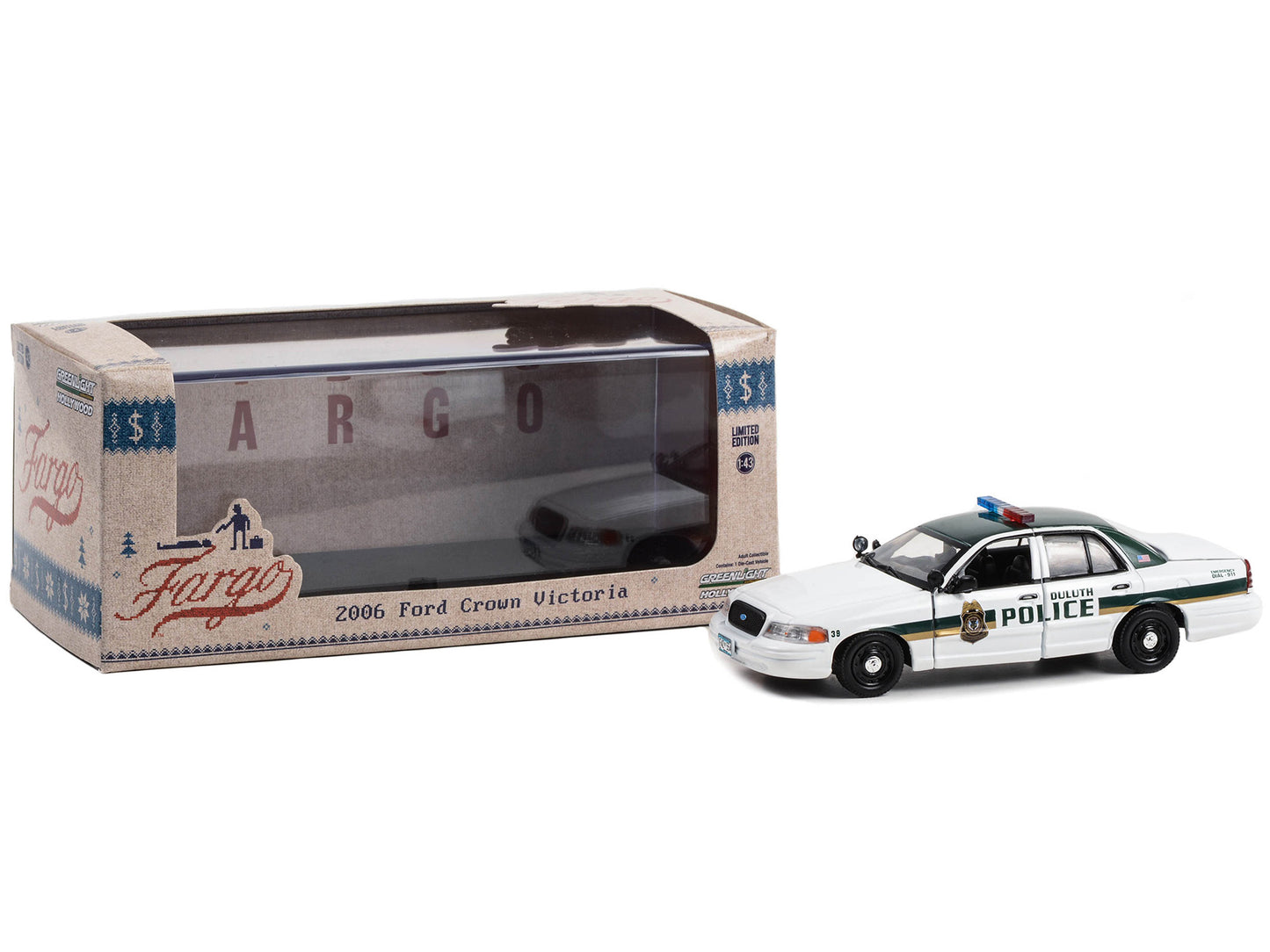 2006 Ford Crown Victoria Police Interceptor White with Green Top - Premium Movie/TV Series Models from Greenlight - Just $51.29! Shop now at Rapidvehicles