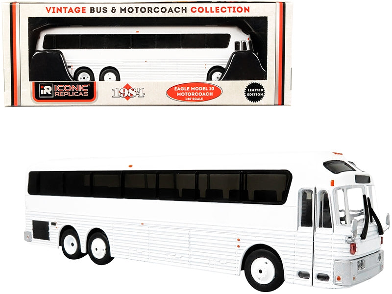 1984 Eagle Model 10 Motorcoach Bus Blank White "Vintage Bus & - Premium Bus Models from Iconic Replicas - Just $58.49! Shop now at Rapidvehicles