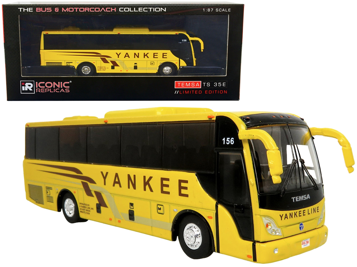 TEMSA TS 35E Coach Bus Yellow "Yankee Trails" "The Bus & - Premium Other from Iconic Replicas - Just $87.99! Shop now at Rapidvehicles