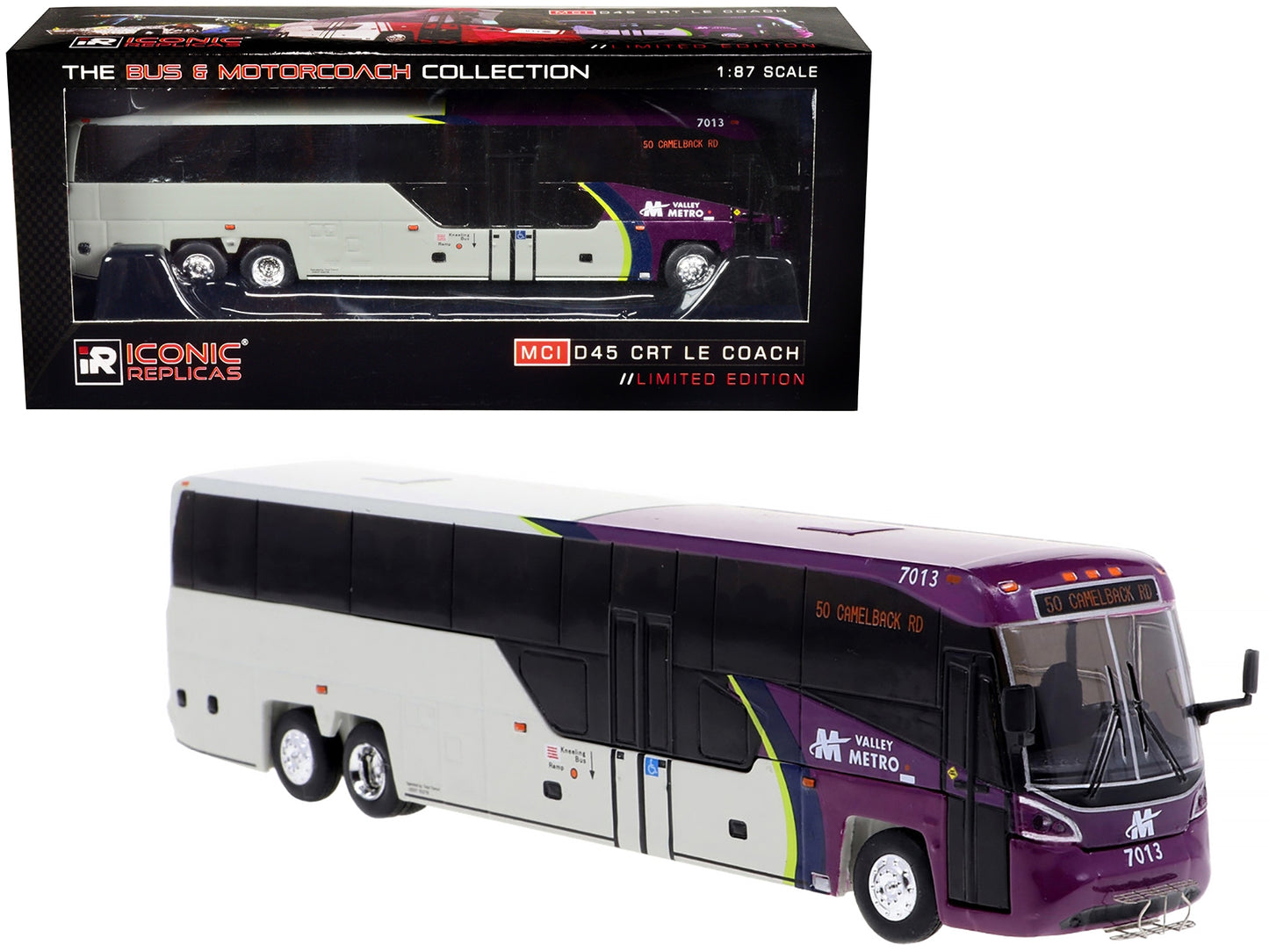 MCI D45 CRT LE Coach Bus "Valley Metro" Destination: "50 - Premium Other from Iconic Replicas - Just $87.99! Shop now at Rapidvehicles