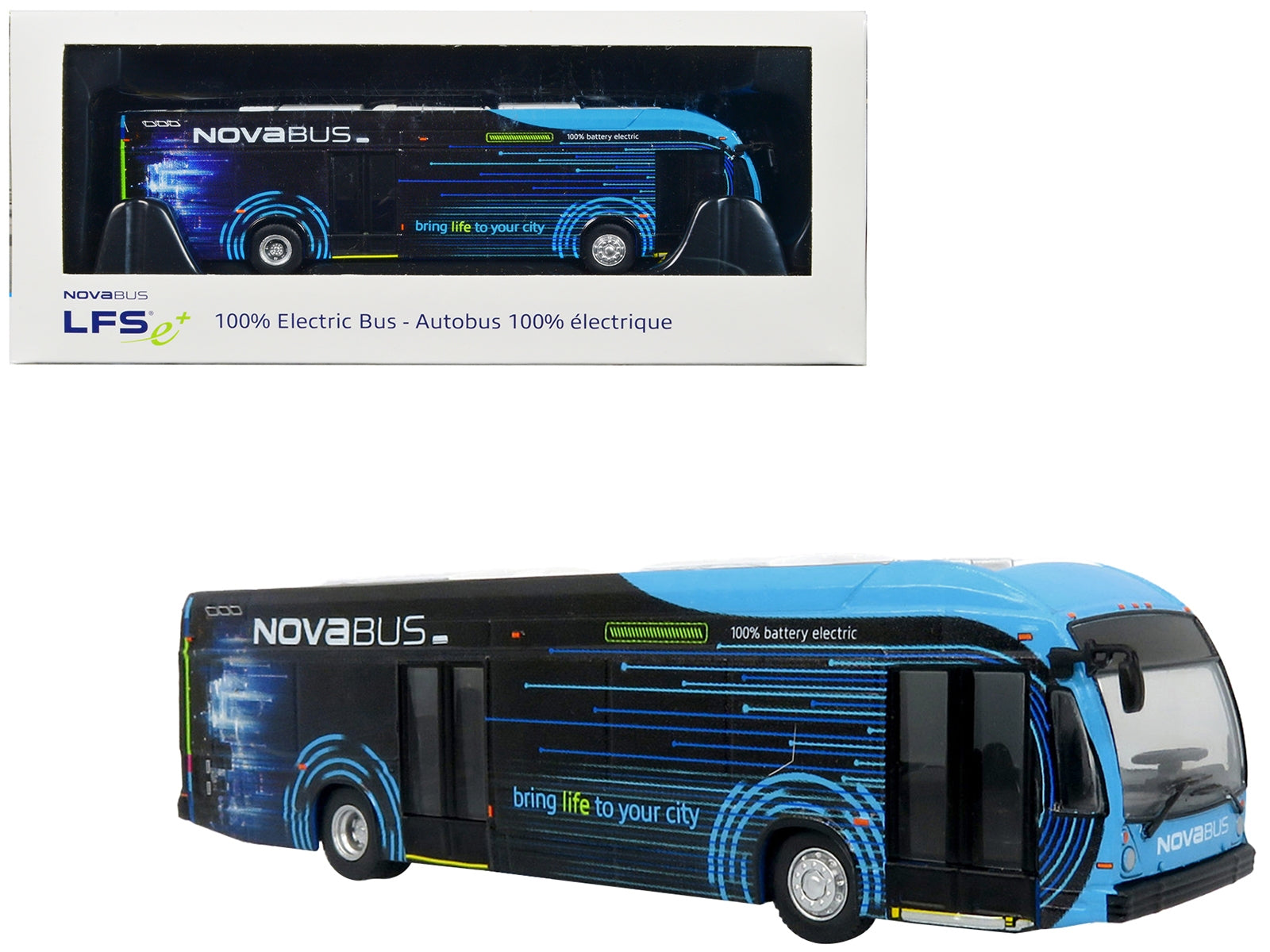 Nova Bus LFSe Electric Transit Bus "Bring Life to Your City" - Premium Bus Models from Iconic Replicas - Just $72.70! Shop now at Rapidvehicles