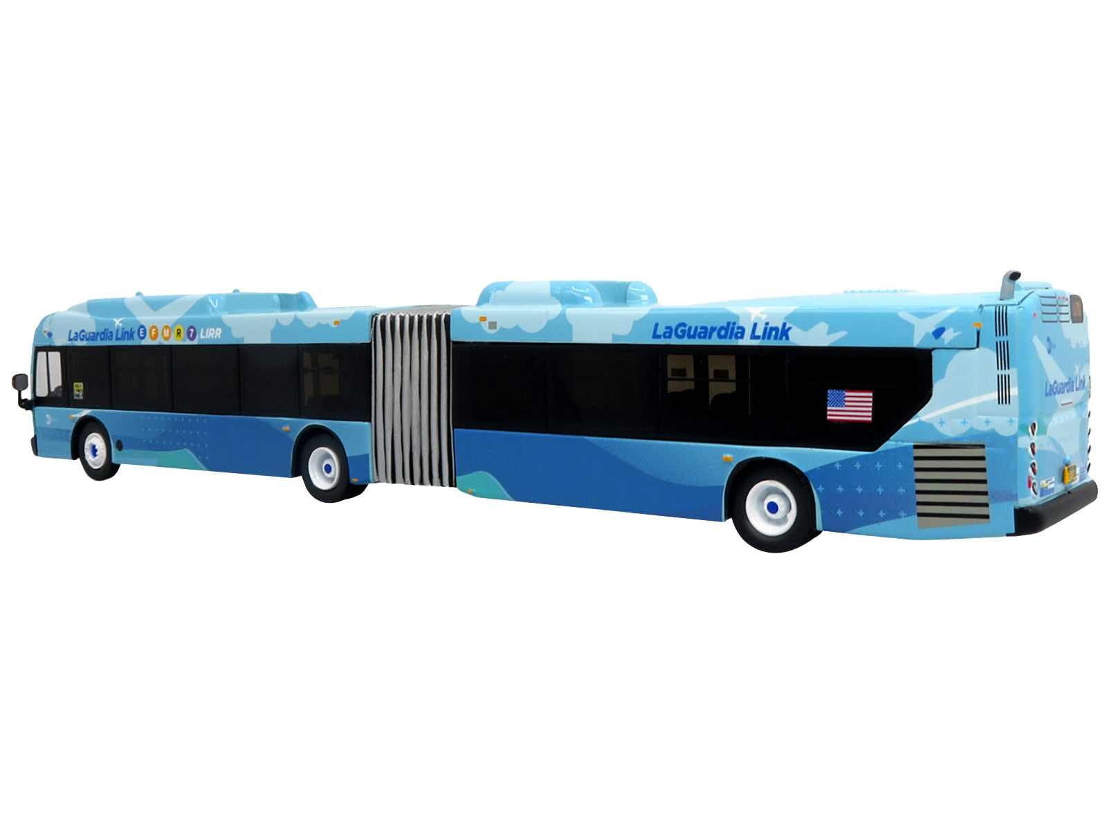 New Flyer Xcelsior XD60 Articulated Bus "MTA New York - LaGuardia Link" Blue with Graphics Limited Edition 1/87 (HO) Diecast Model by Iconic Replicas - Premium Bus Models from Iconic Replicas - Just $72.70! Shop now at Rapidvehicles