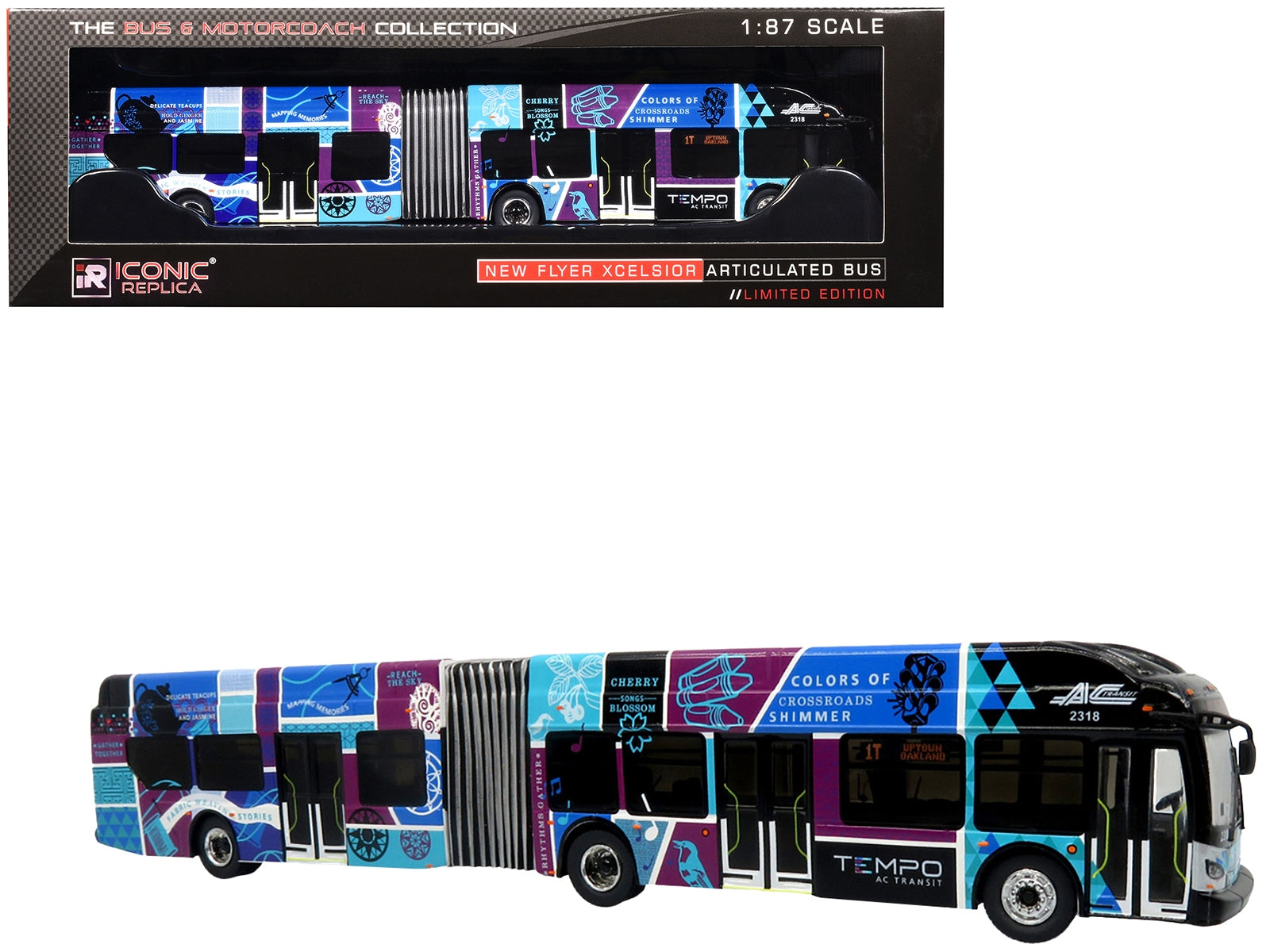 New Flyer Xcelsior XN60 Articulated Bus "AC Transit Tempo - San Francisco" Tempo Livery "The Bus & Motorcoach Collection" 1/87 (HO) Diecast Model by Iconic Replicas - Premium Bus Models from Iconic Replicas - Just $53.82! Shop now at Rapidvehicles