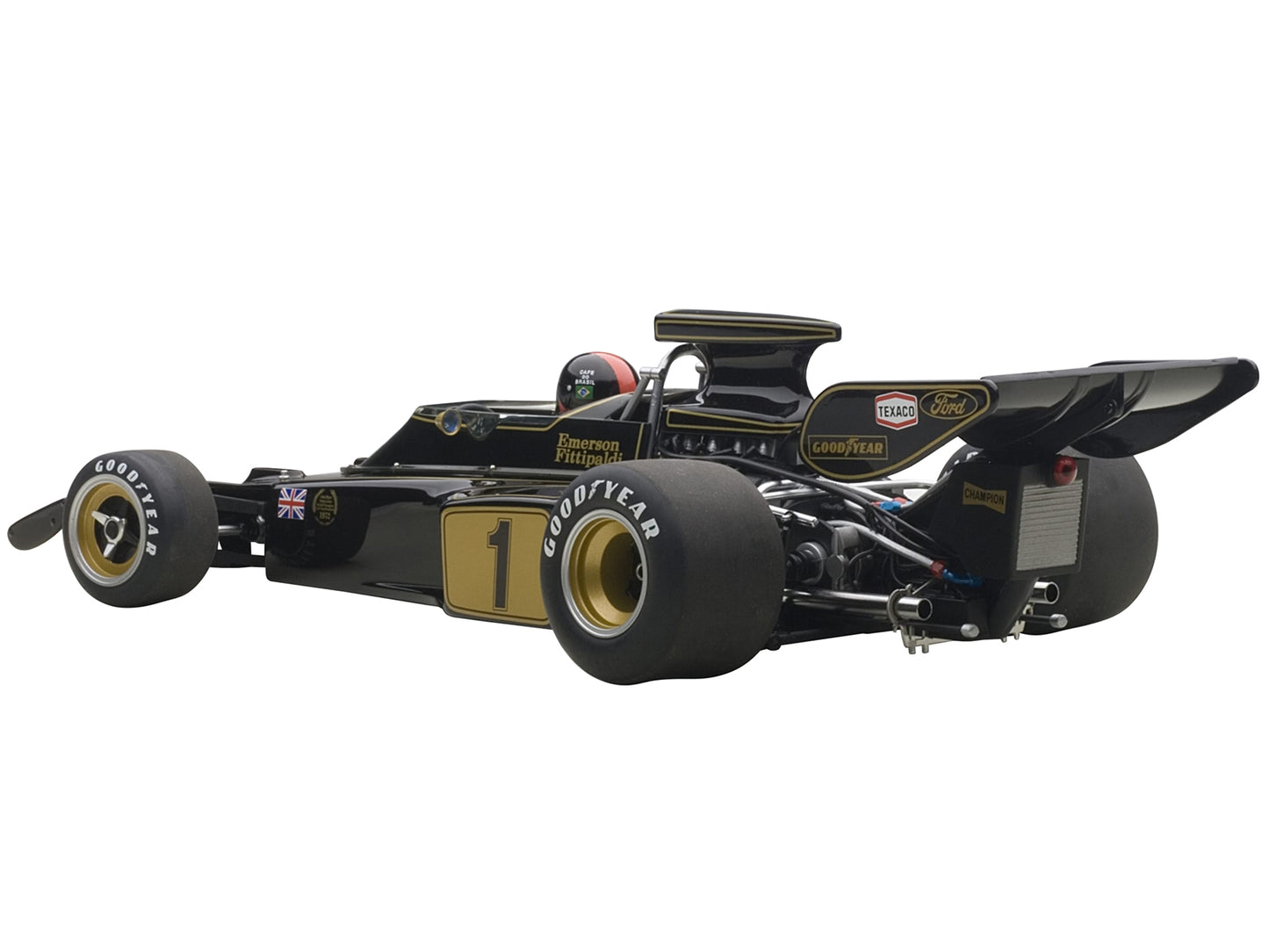 Lotus 72E 1973 Emerson Fittipaldi #1 with Driver Figure in - Premium Lotus Models from Autoart - Just $233.99! Shop now at Rapidvehicles