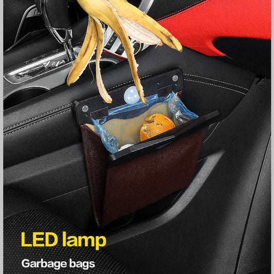 LED Car Trash Can Organizer Garbage Holder - Premium Automotive from Maroon Asteria - Just $37.99! Shop now at Rapidvehicles