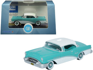 1955 Buick Century Turquoise and Polo White 1/87 (HO) Scale Diecast Model Car by Oxford Diecast - Premium Buick Models from Oxford Diecast - Just $23.99! Shop now at Rapidvehicles