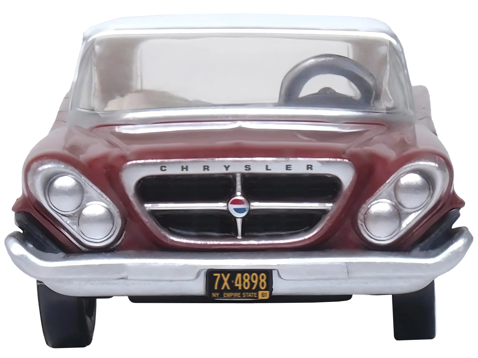 1961 Chrysler 300 Convertible (Closed Top) Cinnamon Brown Metallic with White Top 1/87 (HO) Scale Diecast Model Car by Oxford Diecast - Premium Chrysler Models from Oxford Diecast - Just $28.99! Shop now at Rapidvehicles