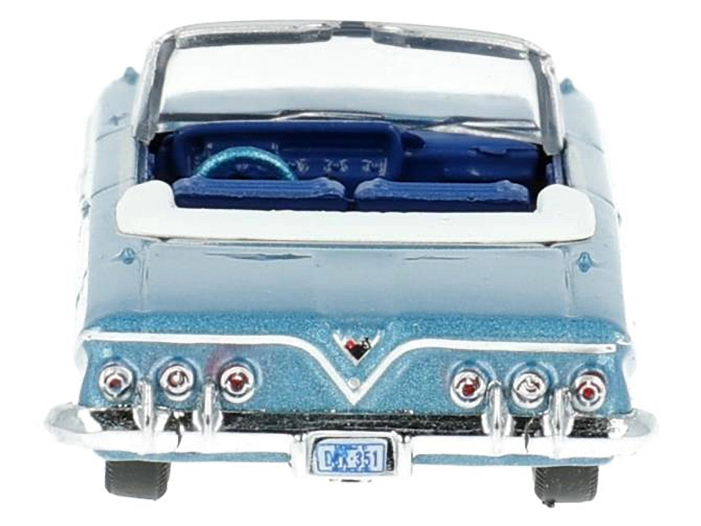 1961 Chevrolet Impala Convertible Jewel Blue Metallic and White with Blue Interior 1/87 (HO) Scale Diecast Model Car by Oxford Diecast - Premium Chevrolet Models from Oxford Diecast - Just $35.99! Shop now at Rapidvehicles