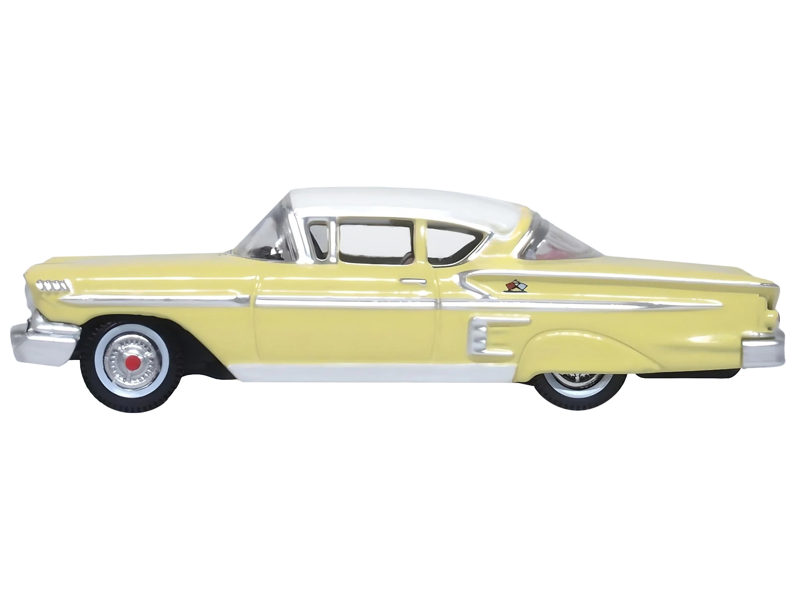 1958 Chevrolet Impala Sport Colonial Cream with Snowcrest White Top 1/87 (HO) Scale Diecast Model Car by Oxford Diecast - Premium Chevrolet Models from Oxford Diecast - Just $33.14! Shop now at Rapidvehicles