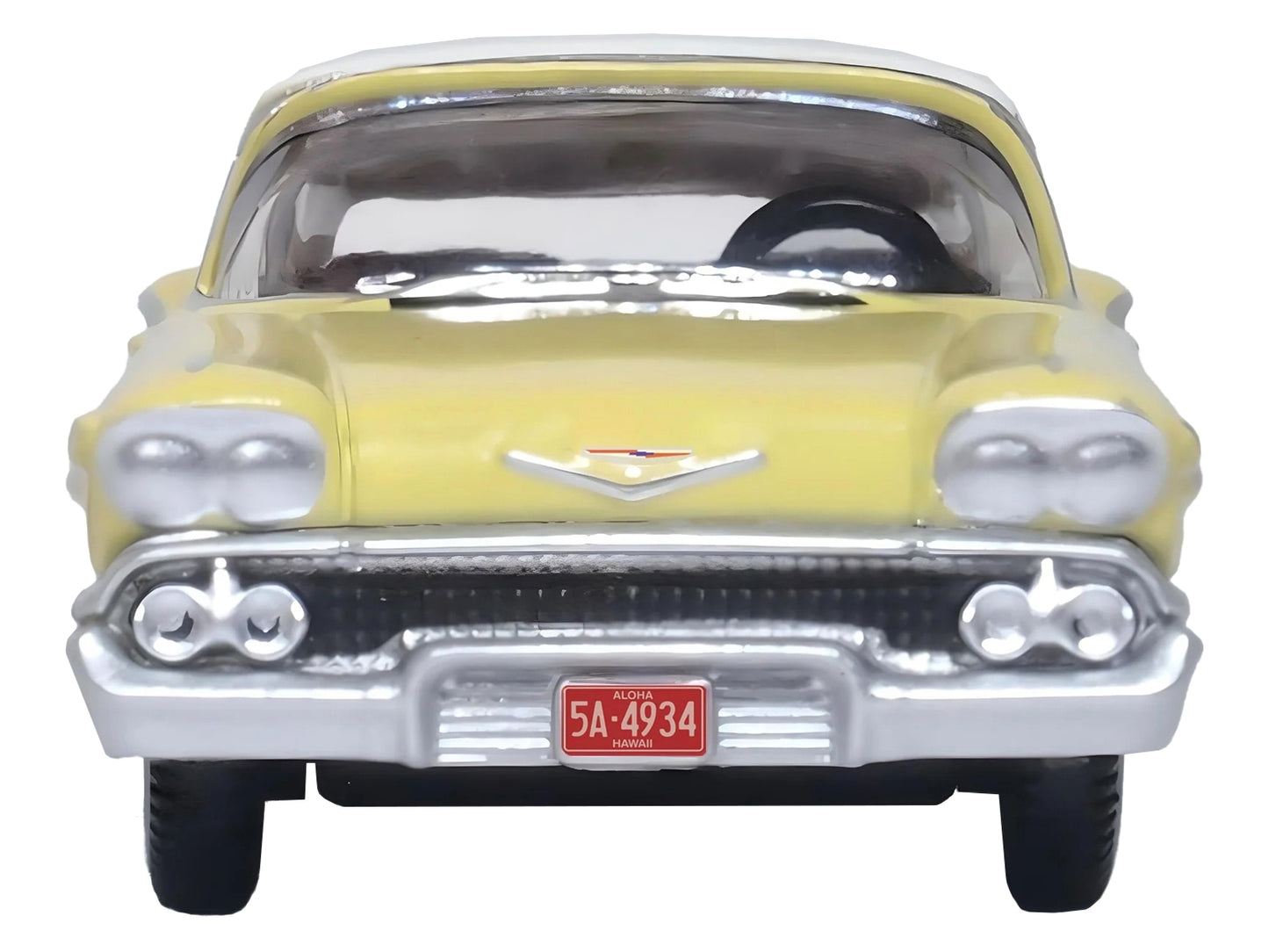 1958 Chevrolet Impala Sport Colonial Cream with Snowcrest White - Premium Chevrolet Models from Oxford Diecast - Just $36.89! Shop now at Rapidvehicles