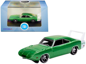 1969 Dodge Charger Daytona Metallic Bright Green with White Stripe 1/87 (HO) Scale Diecast Model Car by Oxford Diecast - Premium Dodge Models from Oxford Diecast - Just $23.99! Shop now at Rapidvehicles