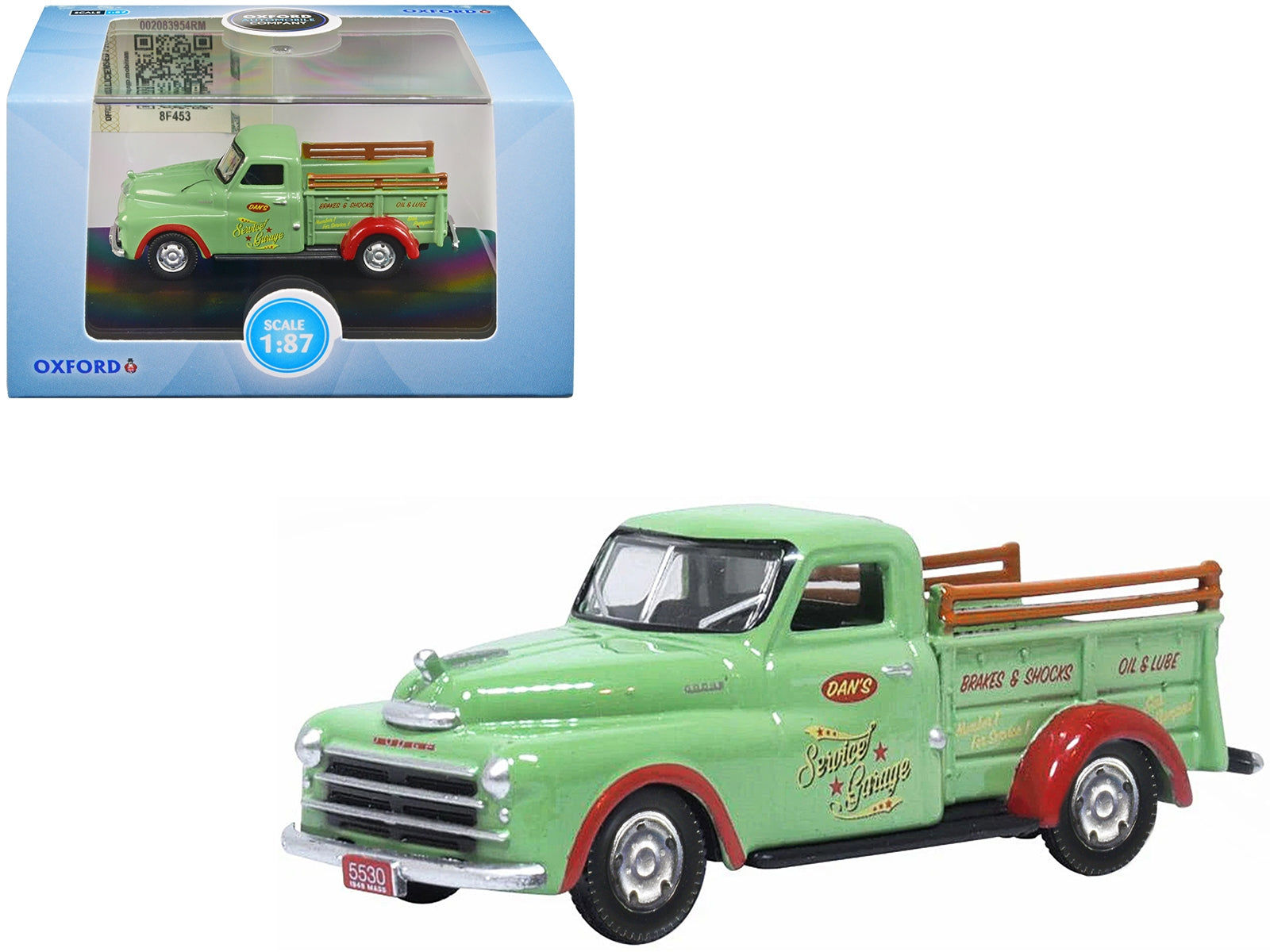 1948 Dodge B-1B Pickup Truck Green "Dan's Service Garage" 1/87 (HO) Scale Diecast Model Car by Oxford Diecast - Premium Pickup Trucks Models from Oxford Diecast - Just $23.99! Shop now at Rapidvehicles