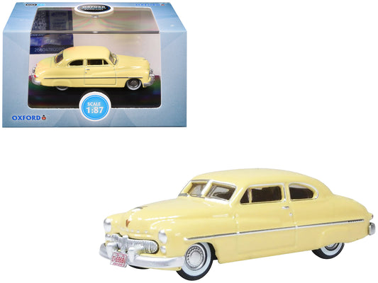 1949 Mercury 8 Coupe Calabash Yellow 1/87 (HO) Scale Diecast Model Car by Oxford Diecast - Use code SHOPAPP15 to get 15 percent off