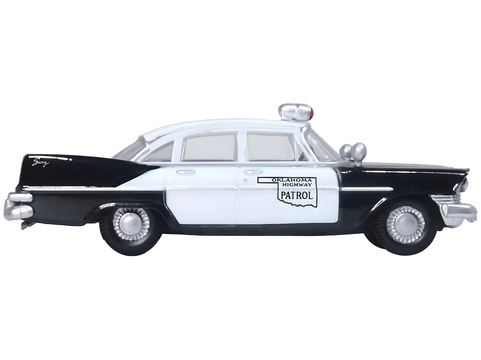 1959 Plymouth Savoy Black and White "Oklahoma Highway Patrol" 1/87 (HO) Scale Diecast Model Car by Oxford Diecast - Premium  from Oxford Diecast - Just $28.99! Shop now at Rapidvehicles