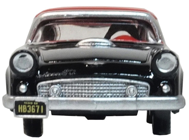 1956 Ford Thunderbird Raven Black with Fiesta Red Top 1/87 (HO) - Premium Police Models from Oxford Diecast - Just $36.89! Shop now at Rapidvehicles