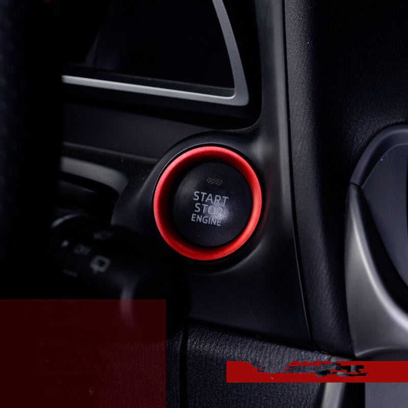 Color: Red, style: Ignition ring - Ignition decorative ring - Premium Interior Parts from Rapidvehicles - Just $16.19! Shop now at Rapidvehicles