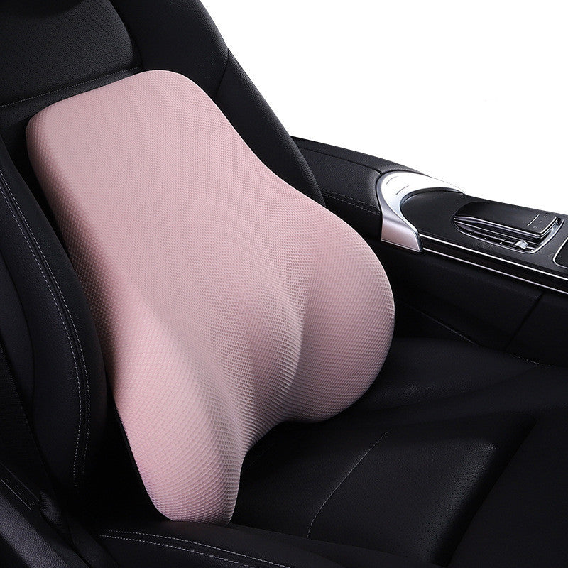 Color: Pink, style: Waist - Ergonomic Design Car Headrest Lumbar Space Memory Foam Neck Protector - Premium Automobiles Seat Covers from Rapidvehicles - Just $50.99! Shop now at Rapidvehicles